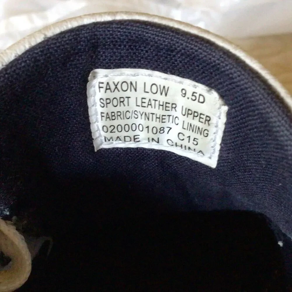Polo Ralph Lauren Mens Faxon Low Cut White Sport Leather Shoe Size9.5 Used